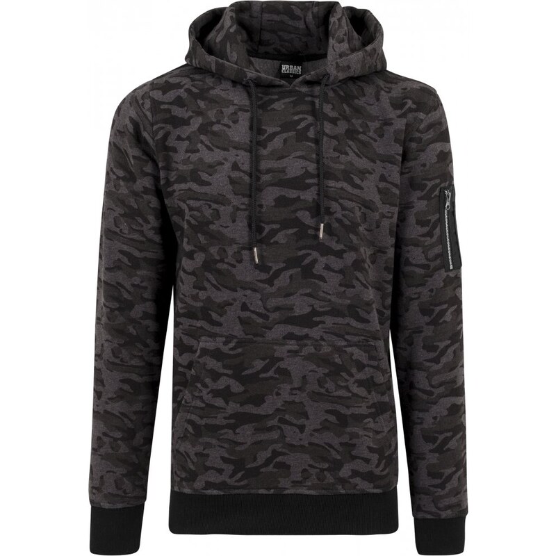 Mikina Urban Classics Sweat Camo Bomber Hoody - dark camouflage