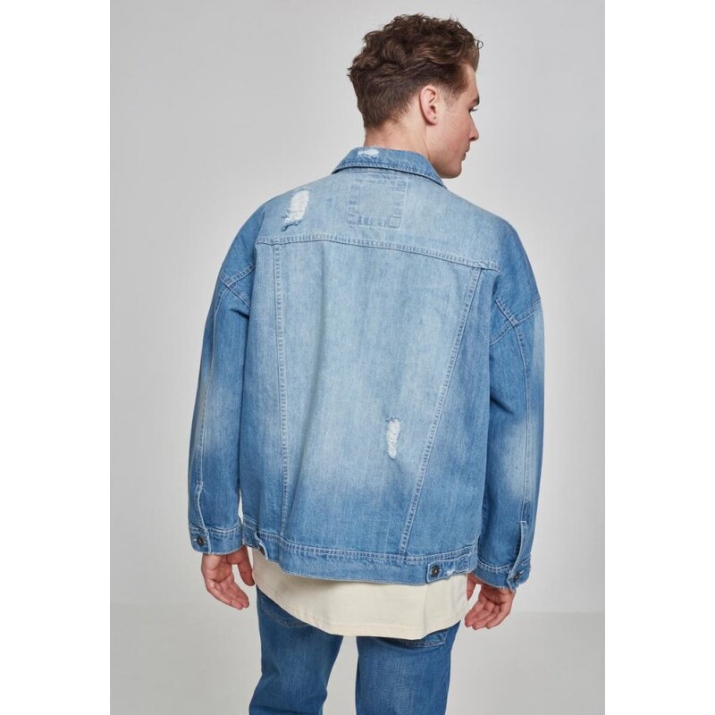 Bunda Urban Classics Ripped Denim Jacket - bleached
