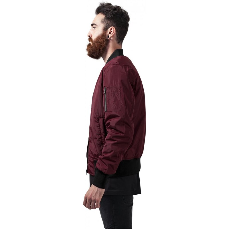 Vínová pánská bomber bunda Urban Classics 2-Tone