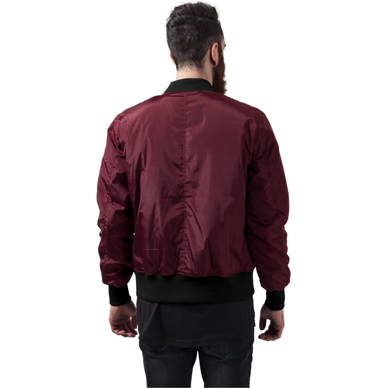 Vínová pánská bomber bunda Urban Classics 2-Tone