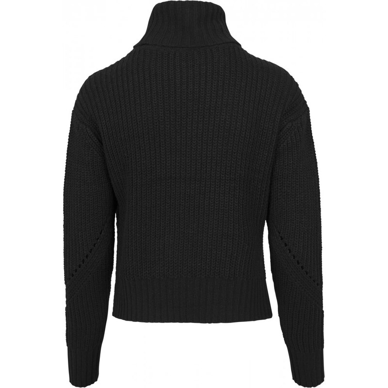 Svetr Urban Classics Ladies HiLo Turtleneck Sweater - black