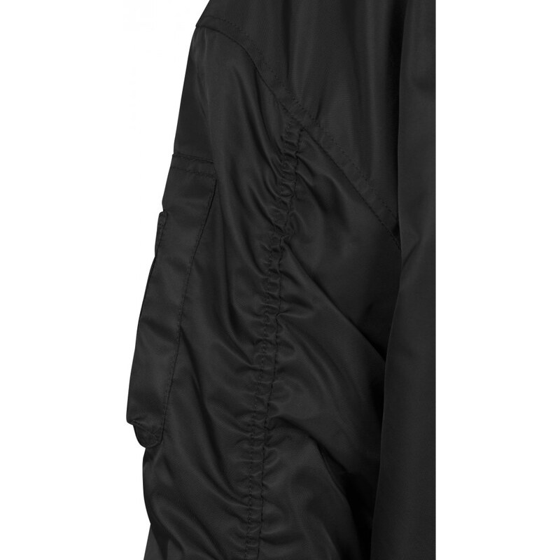 Černá pánská bomber bunda Urban Classics Hooded Oversized s kapucí