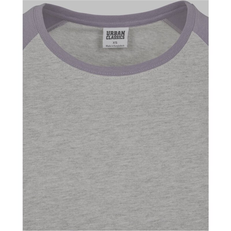 Tričko Urban Classics Ladies Contrast Raglan Tee - grey/dustypurple