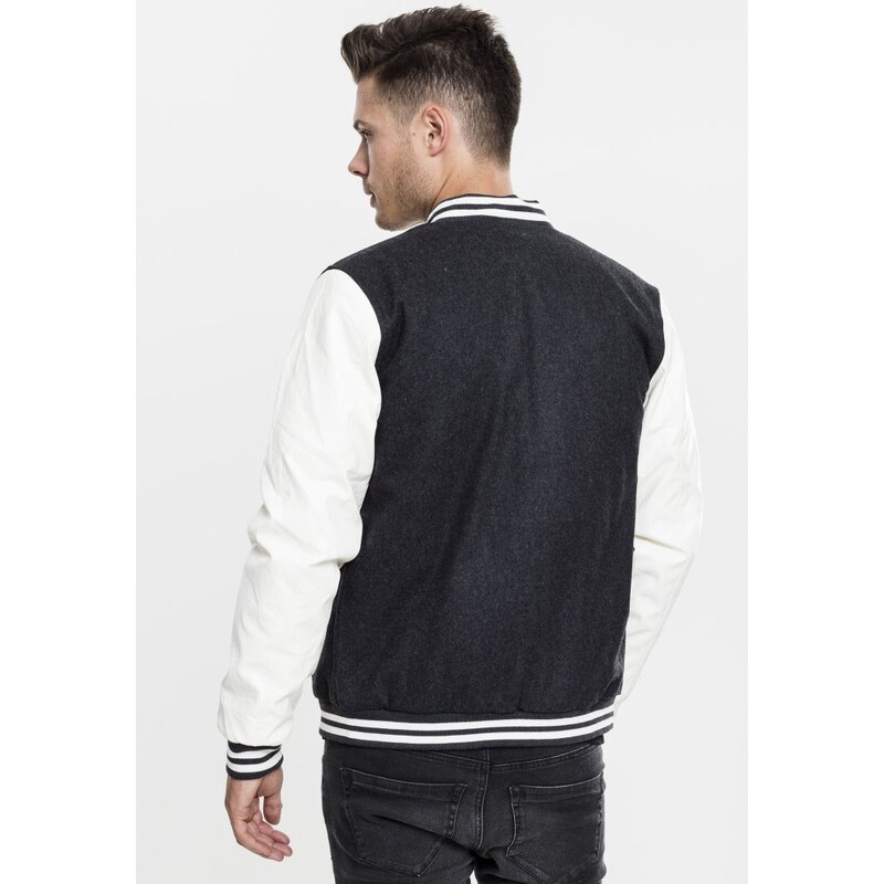 Bunda Urban Classics Oldschool College Jacket - cha/wht