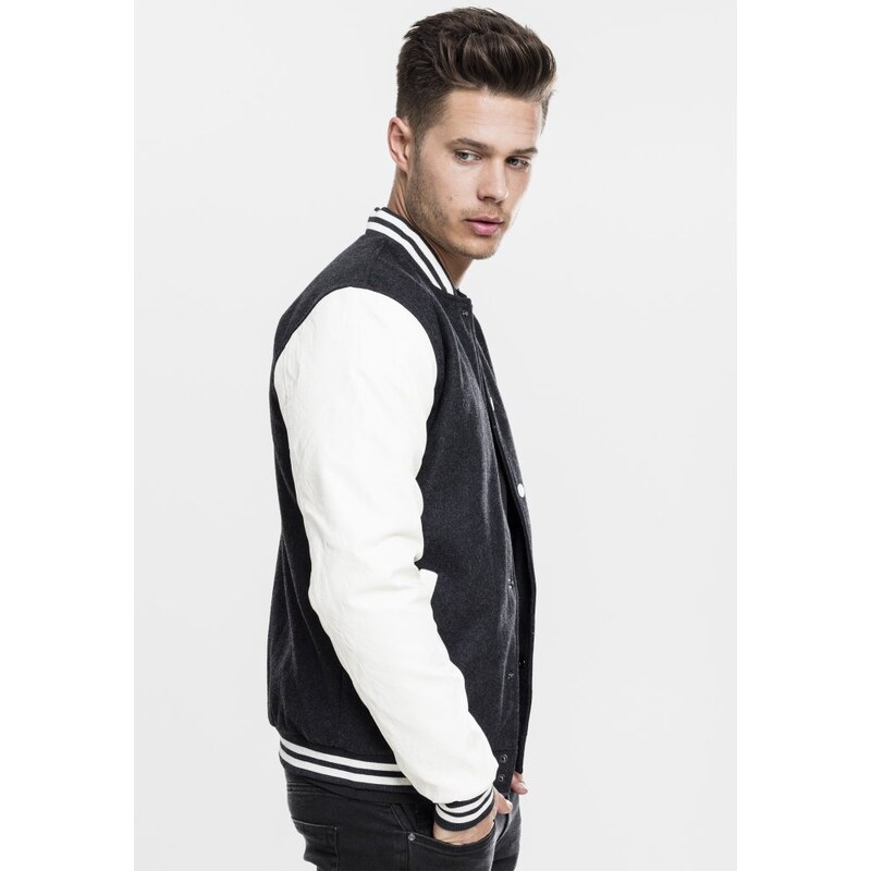 Bunda Urban Classics Oldschool College Jacket - cha/wht