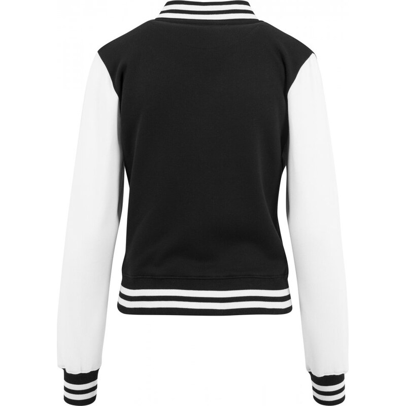 Bunda Urban Classics Ladies 2-tone College Sweatjacket - blk/wht