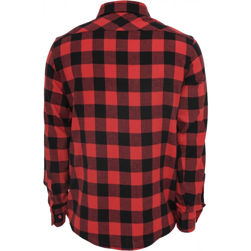 Košile Urban Classics Checked Flanell Shirt - blk/red