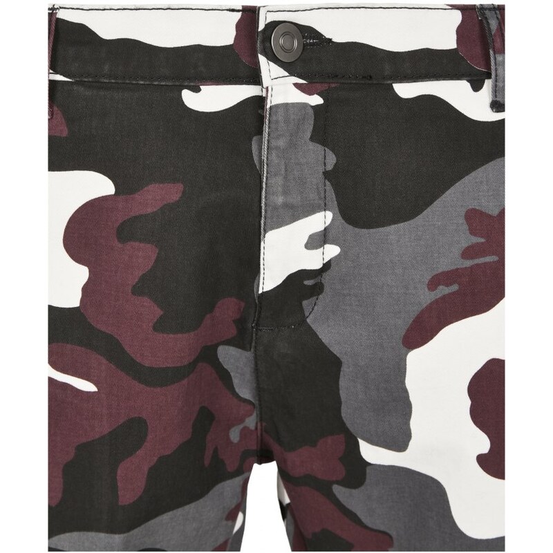 Kalhoty Urban Classics Camo Cargo Jogging Pants 2.0 - wine camo