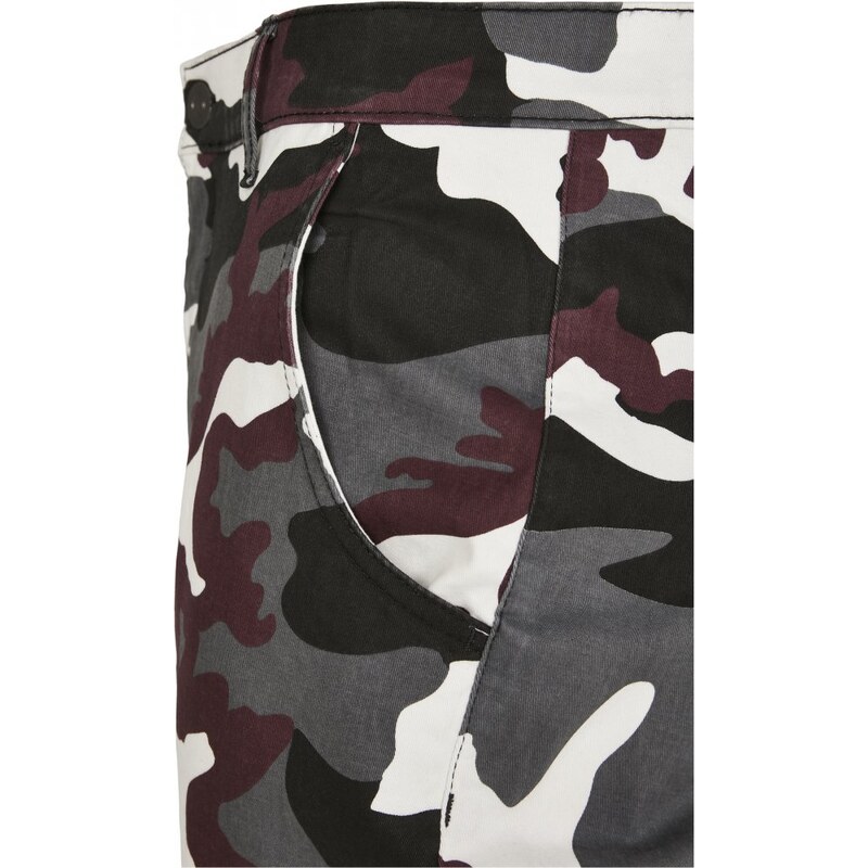 Kalhoty Urban Classics Camo Cargo Jogging Pants 2.0 - wine camo