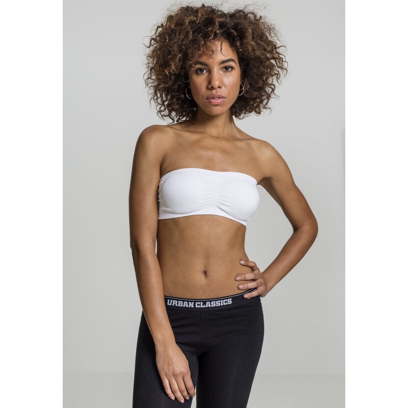 Dámská podprsenka Urban Classics Pads Bandeau - bílá