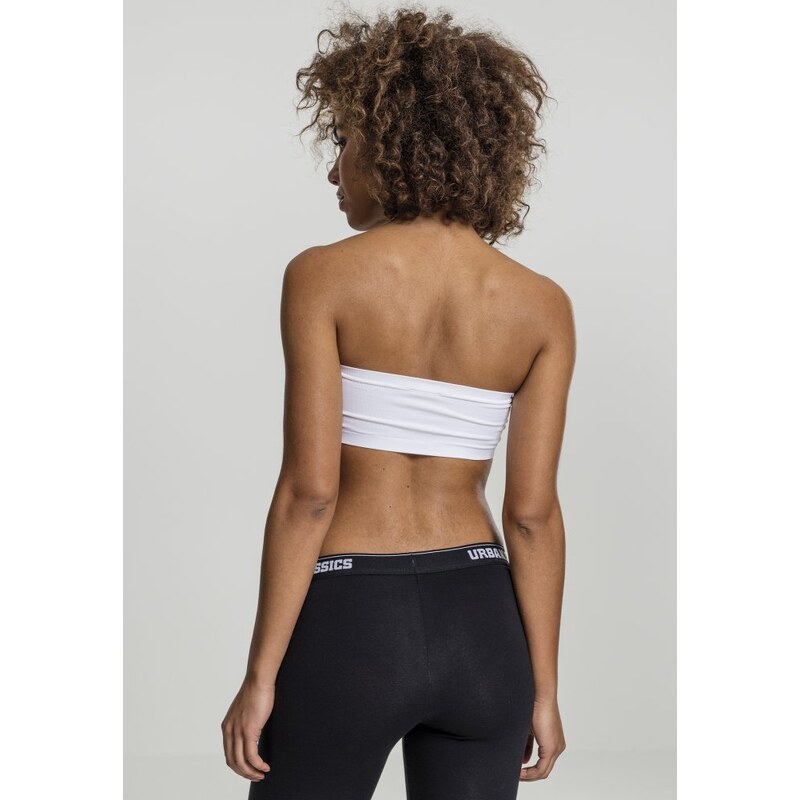 Dámská podprsenka Urban Classics Pads Bandeau - bílá