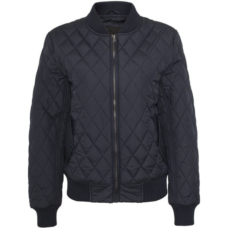 Dámská bomber bunda Urban Classics Ladies Diamond Quilt Nylon - modrá