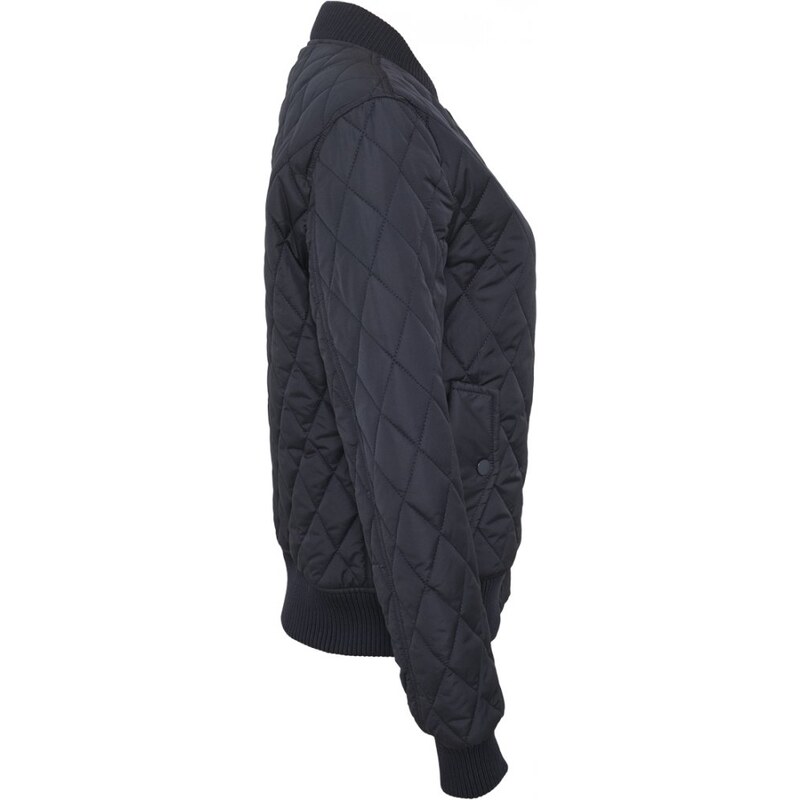 Dámská bomber bunda Urban Classics Ladies Diamond Quilt Nylon - modrá