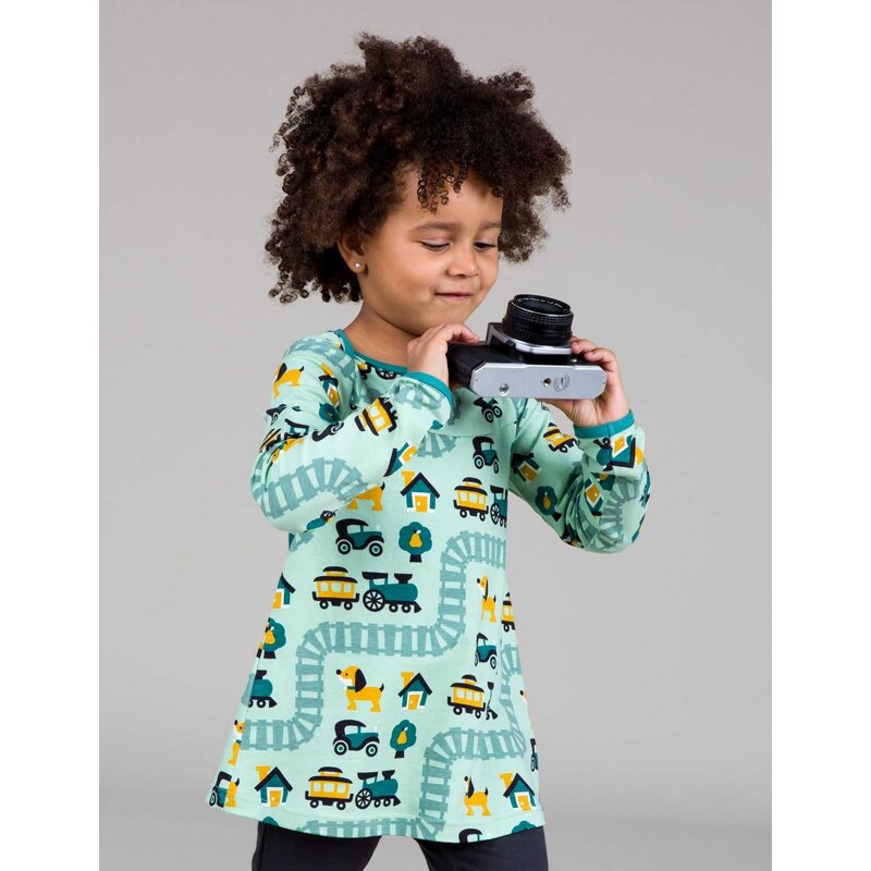 Dívčí tričko s dlouhým rukávem Old Town z biobavlny BIO MAXOMORRA Velikost 110/116