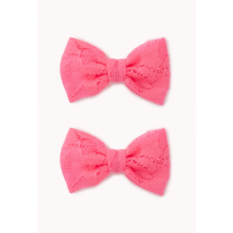 Forever 21 Lace Bow Hair Clips
