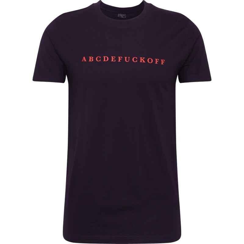 Mister Tee Tričko ABC karmínově červené / černá