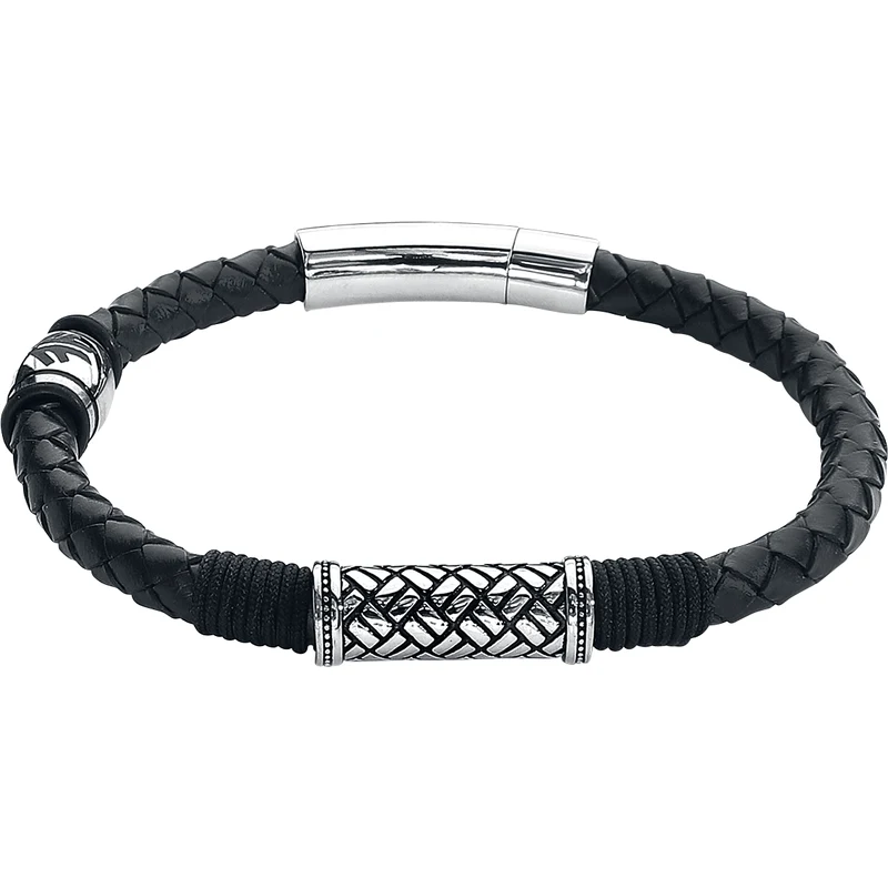 Amon Amarth - Amon Amarth Logo - Kožený náramek - černo-stříbrné barvy -  GLAMI.cz