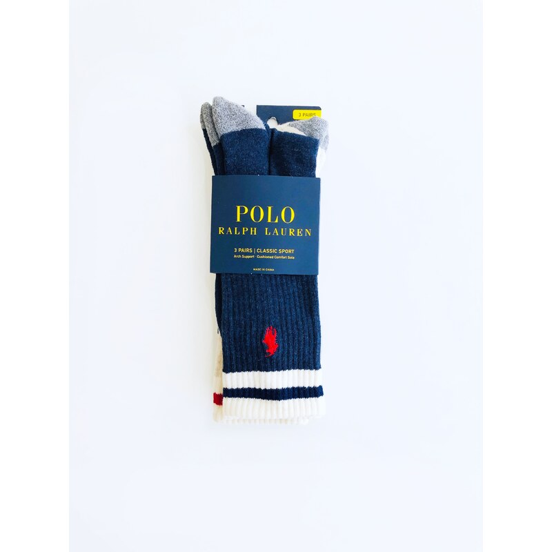 Polo Ralph Lauren Polo Ralph Lauren Classic Sport stylové vysoké ponožky s výšivkou - 40-46 / Vícebarevná / Polo Ralph Lauren