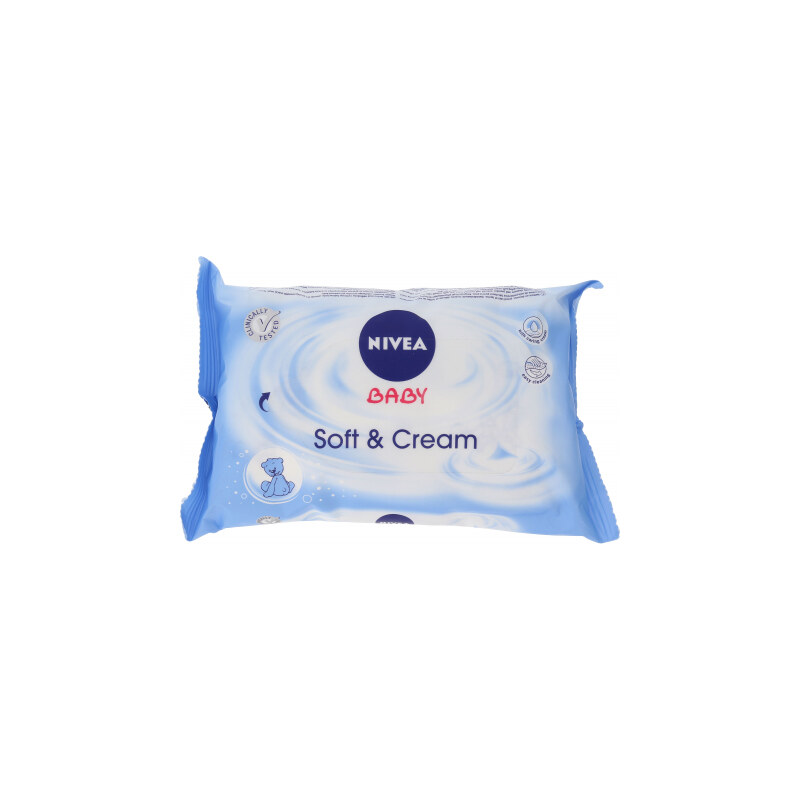 Nivea Baby Soft & Cream 63 ks čisticí ubrousky pro dětskou pokožku pro děti