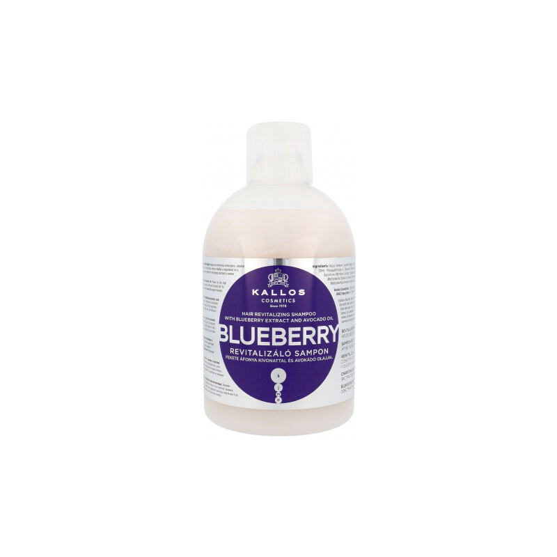 Kallos Cosmetics Blueberry 1000 ml regenerační šampon pro suché a poškozené vlasy pro ženy