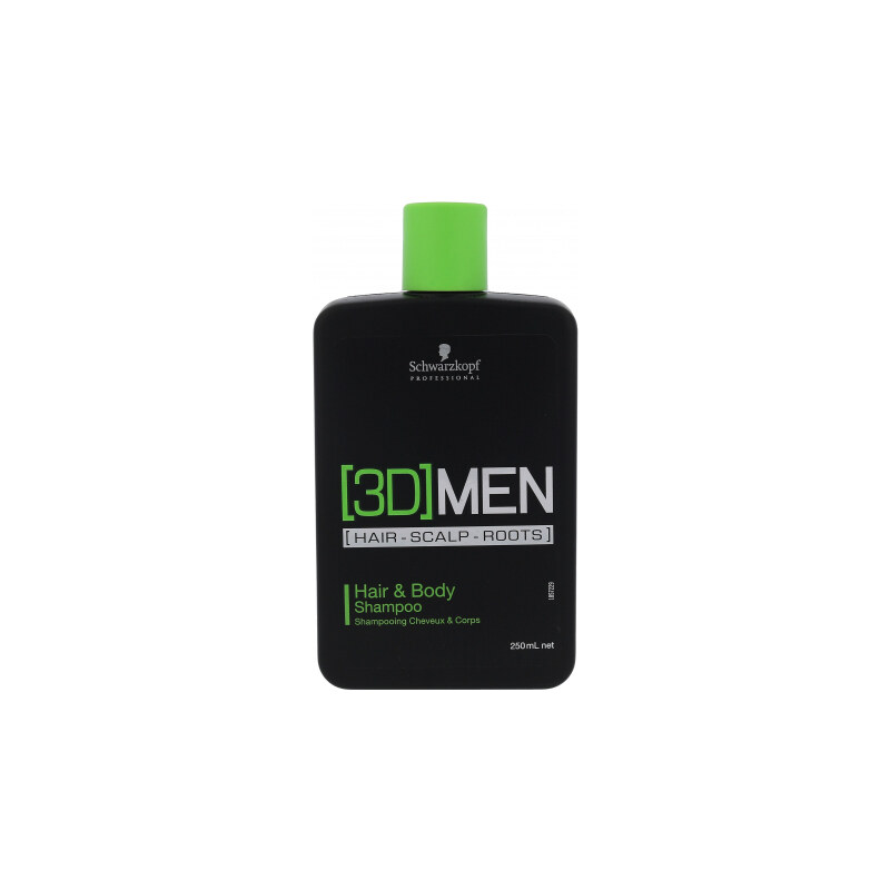 Schwarzkopf Professional 3DMEN Hair & Body 250 ml šampon pro vlasy a tělo pro muže