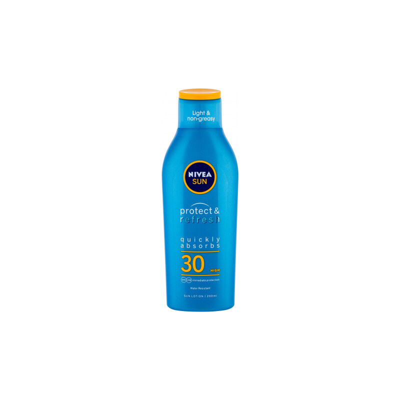 Nivea Sun Protect & Refresh Sun Lotion SPF30 200 ml osvěžující voděodolné mléko na opalování unisex
