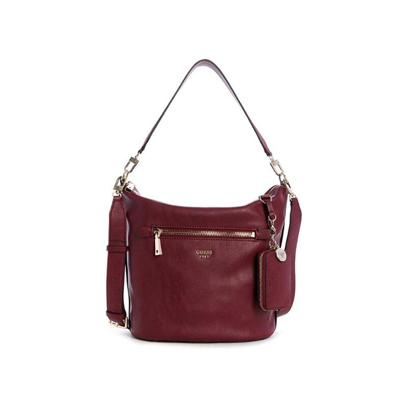 GUESS kabelka Talan Logo Hobo Bag bordova GLAMI.cz