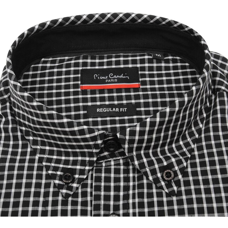 Pánská Košile s dlouhým rukávem Pierre Cardin Černá Check