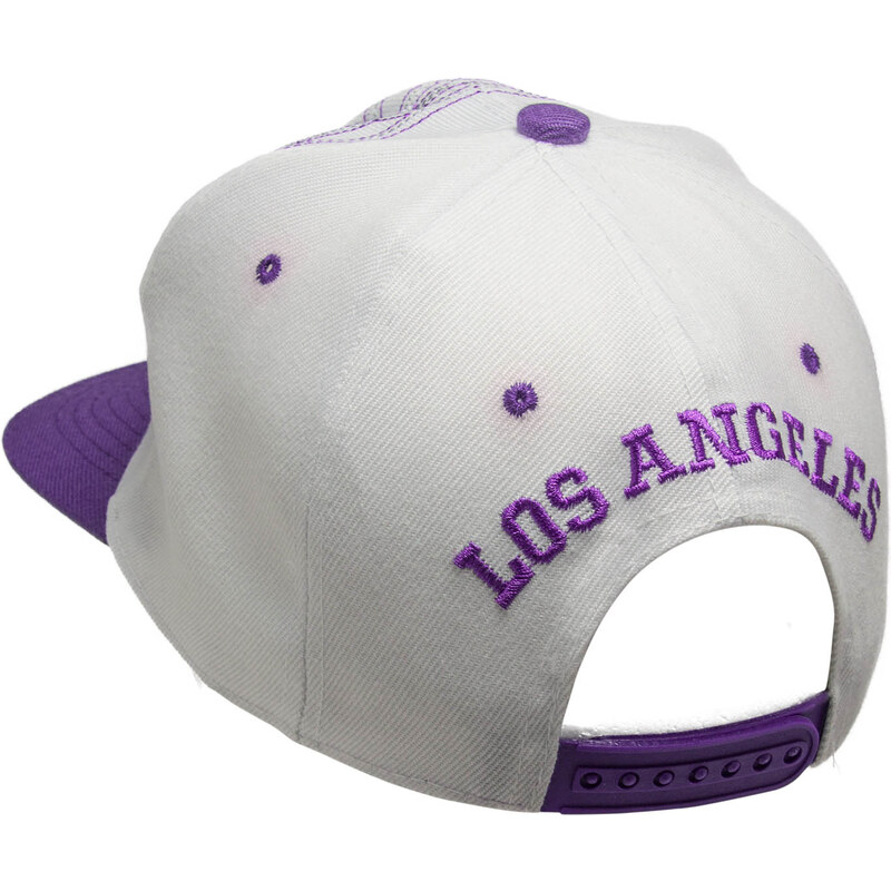 Kšiltovka City Los Angeles bílá-fialová