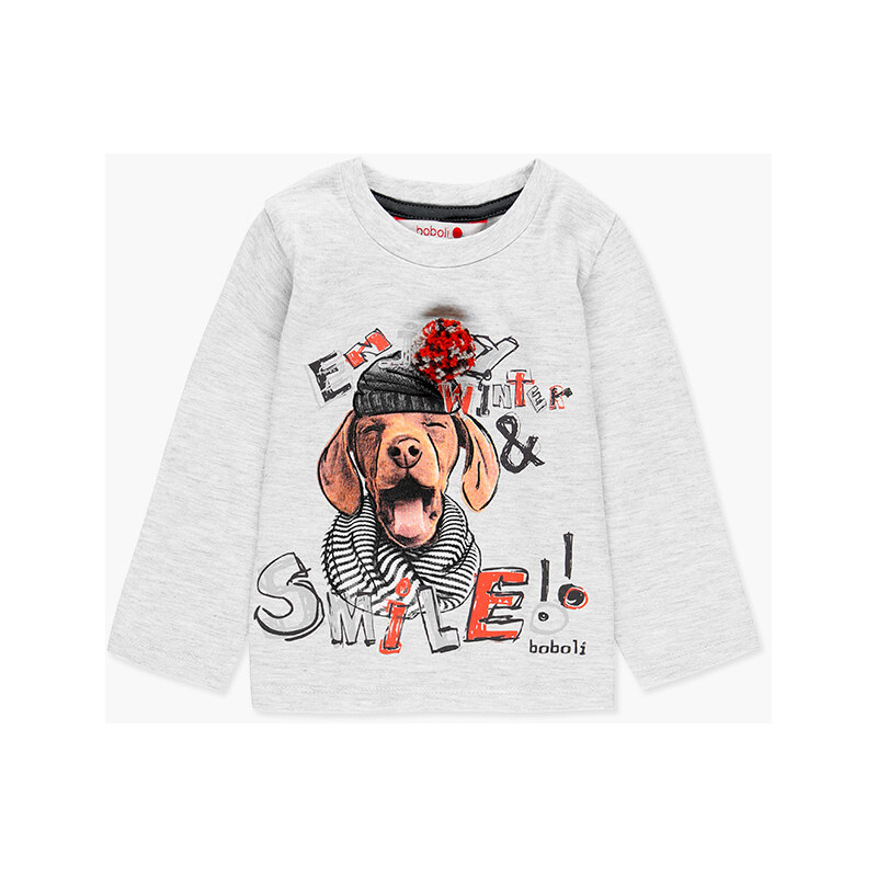 Boboli Dětské tričko Enjoy Winter dog