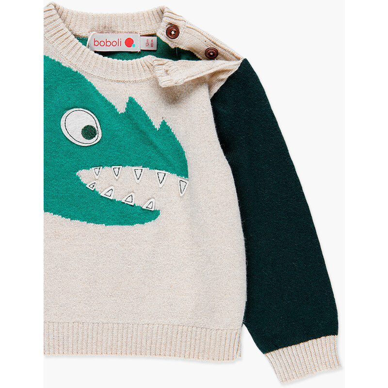 Boboli Chlapecký svetr Dinosaur 3D