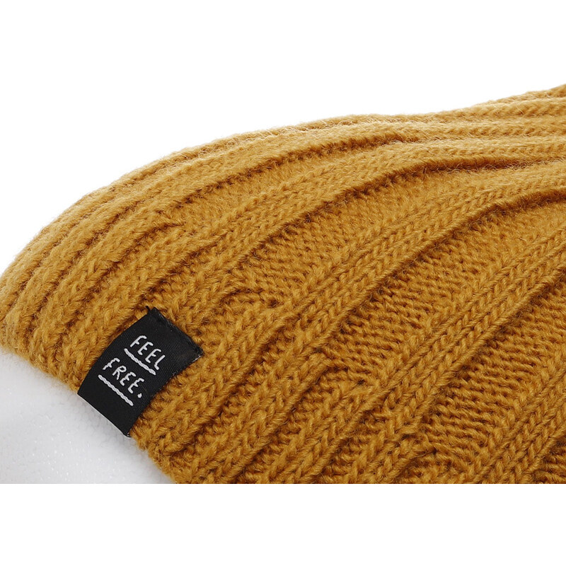 Maximo Pletená čepice beanie Okr