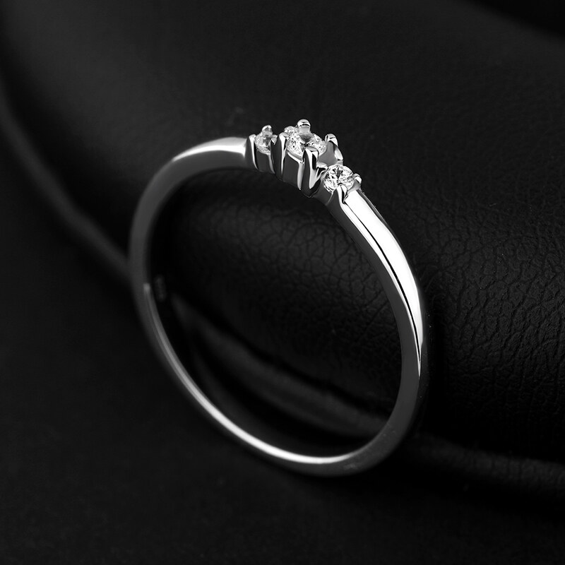OLIVIE Zásnubní prsten ze stříbra 3366