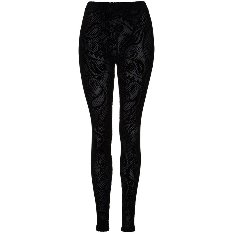 Topshop Paisley Devore Leggings