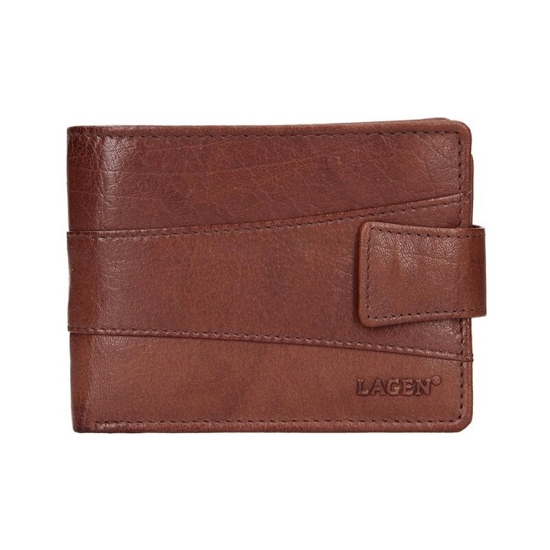 Lagen Pánská kožená peněženka s propinkou V-298 hnědá