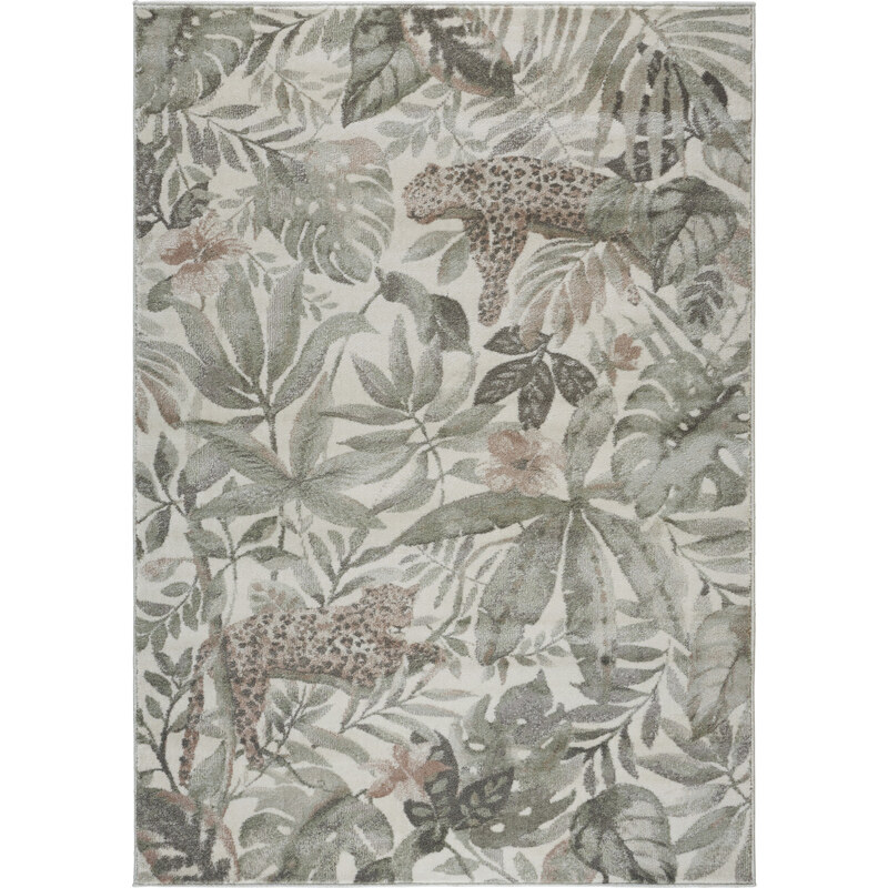 ELLE Decoration koberce AKCE: 80x150 cm Kusový koberec Botanical 103902 Cream/Green/Copperbrown z kolekce Elle - 80x150 cm