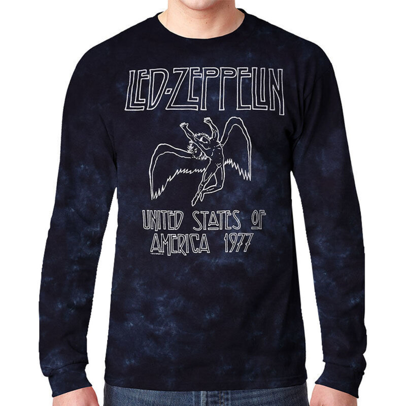 Tričko metal pánské Led Zeppelin - USA TOUR '77 - LIQUID BLUE - 12814