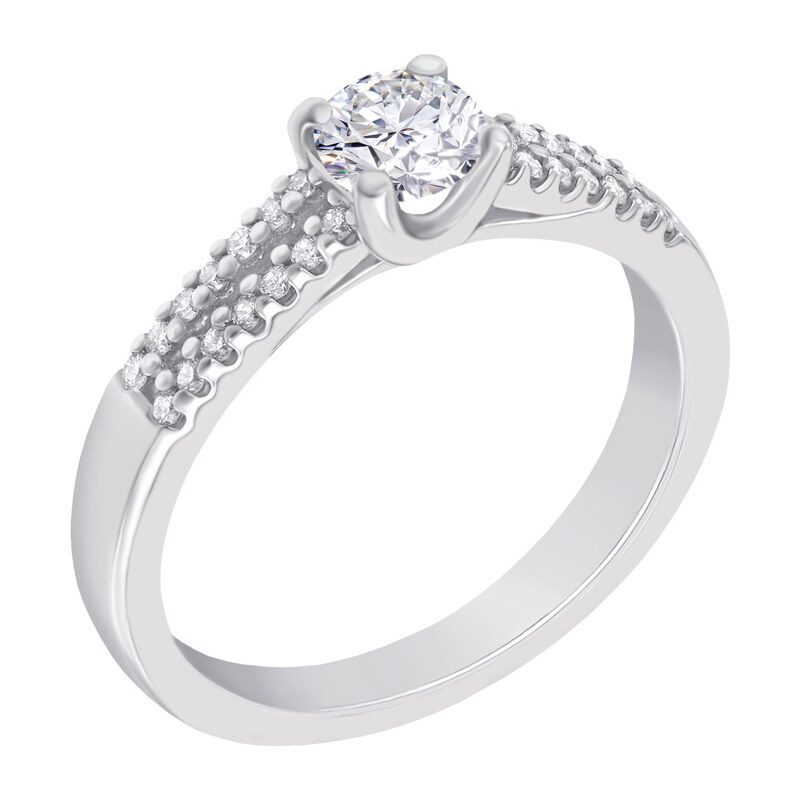 Eppi Platinový zásnubní prsten s diamanty Waya