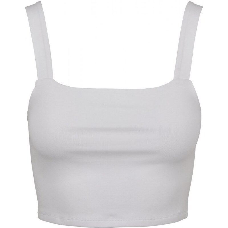 URBAN CLASSICS Ladies Cropped Top - white