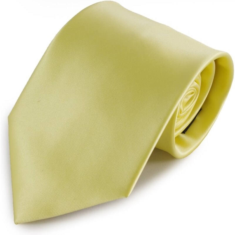 Šlajfka Žlutá jednobarevná mikrovláknová kravata