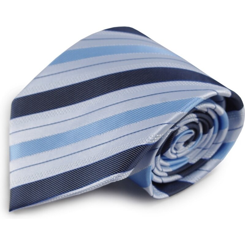 Šlajfka Modrá proužkovaná mikrovláknová kravata