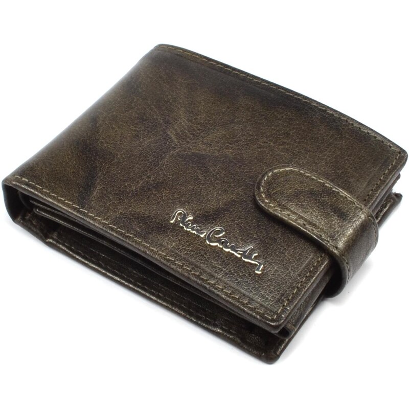 Pierre Cardin Pánská kožená peněženka tmavě hnědá