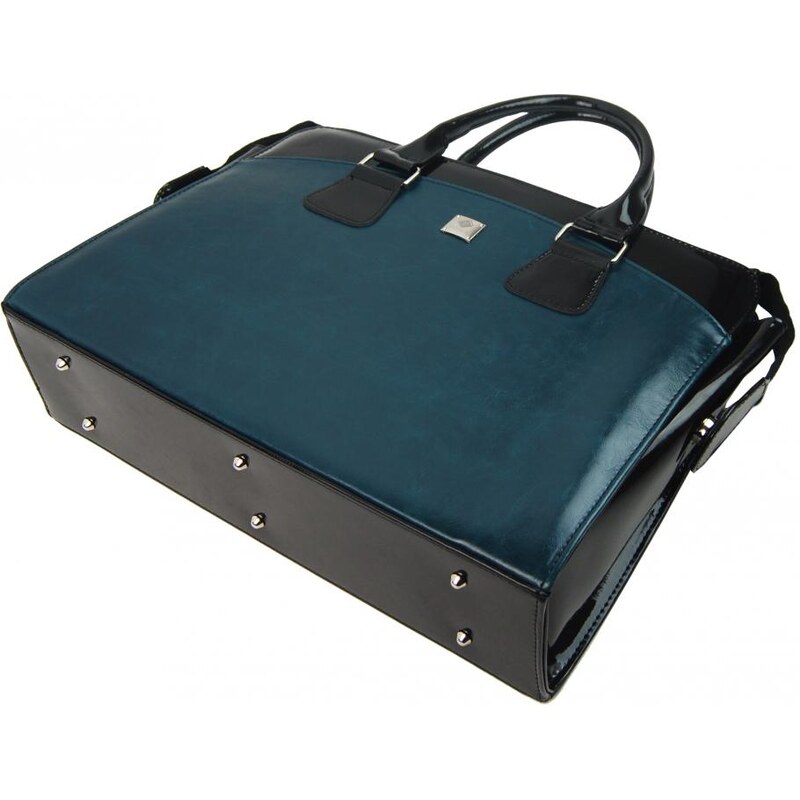 Anglie Dámská kabelka/kufřík pro notebook BA3004 - petrolejová