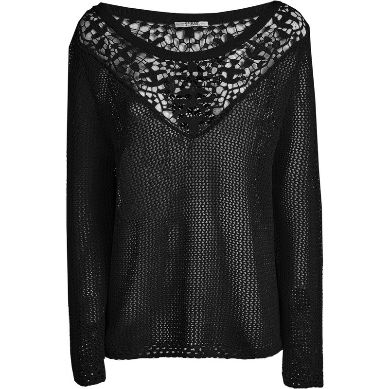 GUESS dámský černý pletený svetr