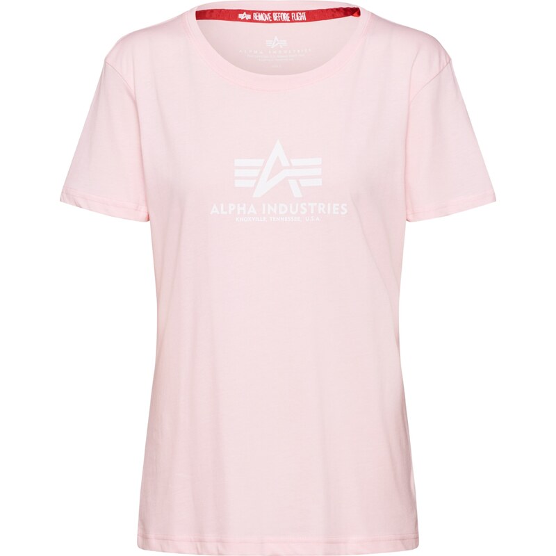 ALPHA INDUSTRIES Tričko růžová / bílá 68801538