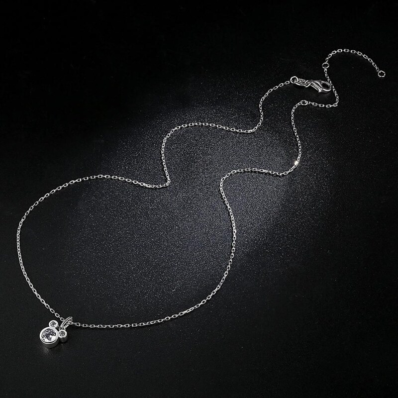 OLIVIE Stříbrný náhrdelník MOUSE 3421