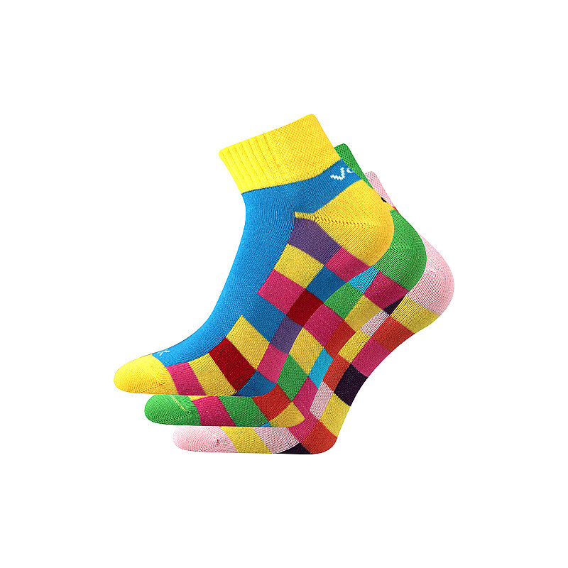 KVADRA barevné kotníčkové ponožky Voxx