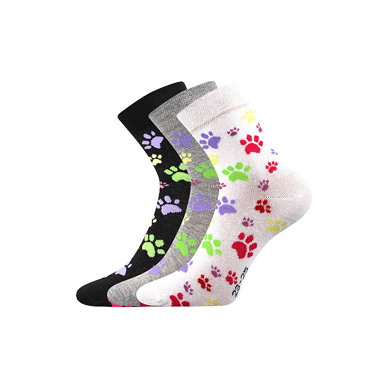 Boma XANTIPA dámské barevné ponožky - TLAPKY mix 50