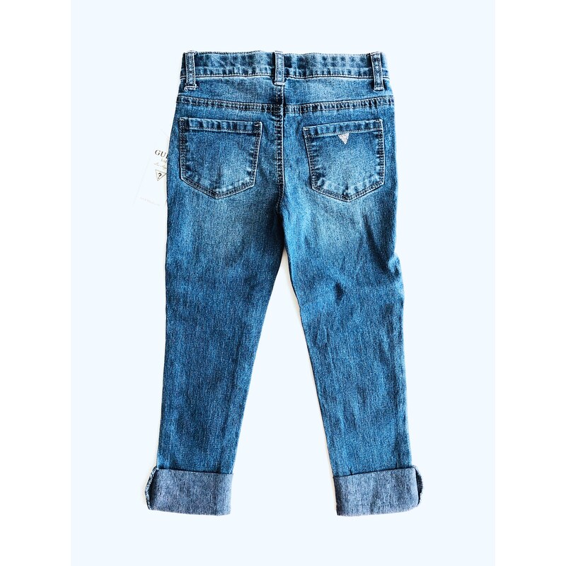 Guess Guess stylové dívčí jeans s kamínky - Dítě 4-6,5 let / Modrá / Guess / Dívčí