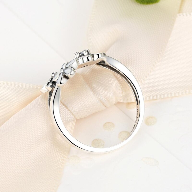 OLIVIE Stříbrný prsten TŘEŠŇOVÝ KVĚT 3450